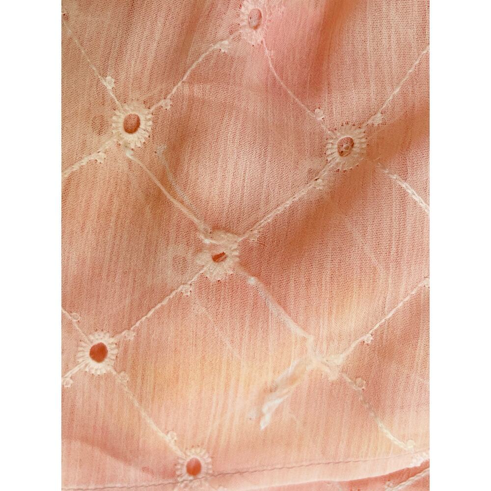 Rachel Parcell Pink Angel Cloudy Sky Hi-Lo Eyelet Midi Dress size M Long sleeve - Picture 12 of 12
